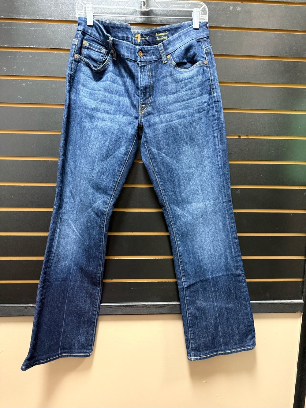 7 For All Mankind Kimmie Bootcut Jeans Women’s Size 32 Dark Wash Stretch Denim